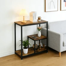 Estantería creativa para organizar libros, 60 x 40 x 68 cm Mesa de jardín, mesa auxiliar, mueble para impresora Mesa auxiliar, mueble para impresora, mesas auxiliares, mesitas de noche de 60 x 40 cm Mesa auxiliar para escritorio de dormitorio,60 cm - Granate - Ver 3