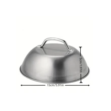 1pc Stainless Steel Barbecue Scraper, 5.91 Inch (Approx. 15cm), Oven Scraper Cover, Outdoor Camping Picnic, Cookware Grill Tool Accessory, Kitchen Utensil - Silver - View 2