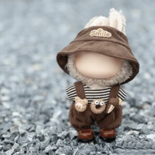 Ropa de muñeca de 17 cm para Labubu, sombrero de cubo lindo, accesorios de muñeca, conjuntos de ropa, accesorios para Labobo, adecuado para muñecas de 1ra/2da/3ra generación, regalos de cumpleaños y regalos festivos (sin muñeca) - Multicolor - Ver 6