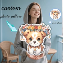 1pc Customized Pillow - Upload Your Desired Design. Unique & Breathable, Suitable For Her, Him, Them, Boyfriend, Girlfriend, Dad, Mom, Family, Friends, Anniversary, Mother's Day, Birthday, Valentine's Day, Christmas, Halloween, Graduation, Father's Day, Wedding, Homemaker, Sofa, Bed, Car, Tea Room, Bedroom, Bathroom, Living Room, Dining Room - Multicolor - View 2