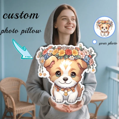 1pc Customized Pillow - Upload Your Desired Design. Unique & Breathable, Suitable For Her, Him, Them, Boyfriend, Girlfriend, Dad, Mom, Family, Friends, Anniversary, Mother's Day, Birthday, Valentine's Day, Christmas, Halloween, Graduation, Father's Day, Wedding, Homemaker, Sofa, Bed, Car, Tea Room, Bedroom, Bathroom, Living Room, Dining Room