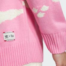 Adidas Originals X FEIFEI RUAN Collaboration Printed Crew Neck Sweater, Unisex, Pink. - Pink - View 3