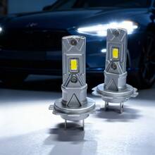 YERBW 1:1 卤素灯泡 LED 大灯 H1 H3 H4 H7 H11 9005 无风扇车灯 12V-24V 35W 高功率高流明 适用于所有车辆