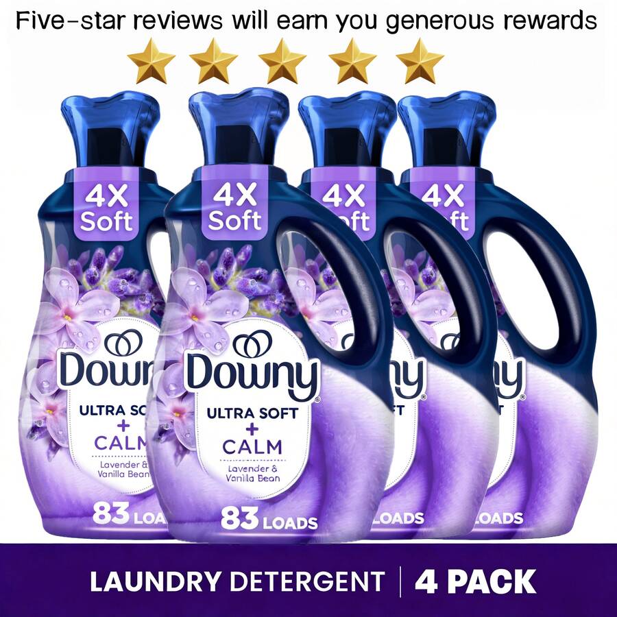 Downy Ultra Soft Fabric Softener Liquid, Calm, Lavender And Vanilla Bean, 56 Fl Oz, 83 Loads | 26 Fl Oz, 39 Loads | April Fresh Liquid Fabric Conditioner (Fabric Softener), 12 Loads 10 Fl Oz,Laundry Softener, Long-Lasting Fragrance, Lavender Scent, Vanilla Scent, Fresh Scent, Anti-Static, Clothing Care, Fabric Conditioner, Household Cleaner, Laundry Supplies, Apartment Essential, Dorm Essential, Clothing Softener, Wash Care, Fragrance Booster, Laundry Care, Home Laundry, Softening Agent, Laundry Liquid, Clothing Freshener[Fabric Softener, Laundry Detergent, Laundry Pods, Fragrance Beads, Fragrance Enhancer, Bleach, Color Bleach, Liquid Laundry Detergent, Laundry Products, Washing Machine, Hand Washable] - 彩色 - 查看 1