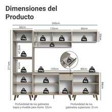 Cocina Integral Completa Modular Madesa Nice 260cm Crema 02 - Beis - Ver 3