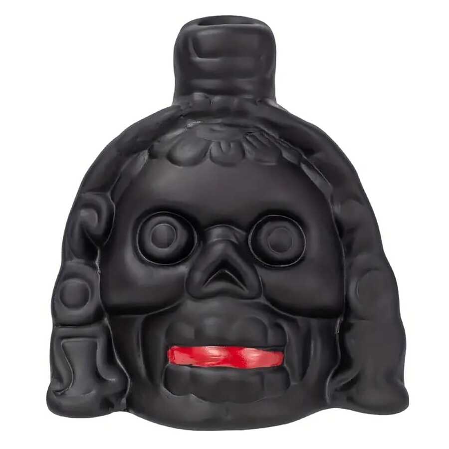 死亡哨 - 恐怖尖叫声 - 手工陶瓷骷髅哨，适用于万圣节、文化活动、化装舞会、收藏、礼物、恶作剧、减压玩具 - 黑色 - 查看 1