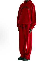 SP5DER Hoodie , SP5DER Print Streetwear Hoodie Pant Unisex Oversized ,Sweatshirt For Men Women , Rhinestone Hoodies Womens Mens Sportswear Set - Red/set - View 2