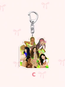 1个亚克力卡通钥匙扣，KATSEYE，KPOP风格，韩国人气女团，成员包括Manon、Sophia、Daniela、Lara、Megan和Yoonchae，可作包包挂饰，粉丝礼物。适合送给男朋友、女朋友、家人、老师，也可作为派对礼物或手机装饰。 - 彩色 - 查看 5
