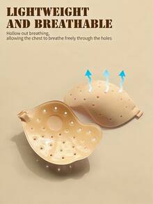 2/1 Pair Invisible Push Up Strapless Bra, Adhesive Silicone Nipple Covers, Backless Sticky Bras For Wedding Dress, Seamless Reusable Breast Lift Pasties - Multicolor - View 5