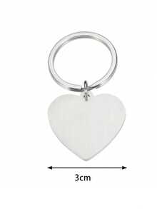 1pc Personalized Photo Engraved Keychain | Pet Photo Keychain | Picture Keychain | Animal Portrait | Line Art | Laser Engraved | Dog Cat, Valentine's Day Gift Anniversary Gift Best Gift For Her/Him Keychain - Silver - View 9