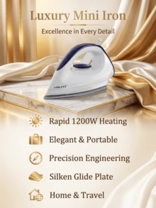 SOKANY 1200W Plancha Eléctrica Antiadherente - Control de Temperatura Ajustable, Protección contra Sobrecalentamiento, Múltiples Ajustes; Compañero de Viaje Esencial y Herramienta Portátil - Ver 5