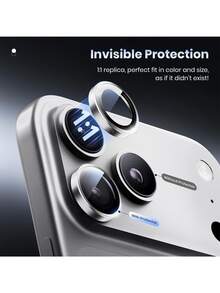 XINHONGYU 3pcs Silver Metal Camera Lens Protector Rings, Perfectly Fit, Circular Rear Camera Lens Film, Compatible With IPhone 17 Pro Max/17 Air/16 Pro Max/16 Pro/16 Plus/16/16E/15/14/13 Mini/12/11 Series - Silver - View 3