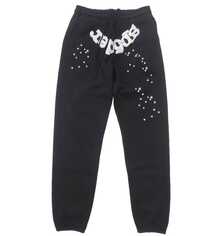 SP5DER Spider Worldwide Tracksuit Hoodie Cobweb Pattern Print Unisex Sweatshirt Men Women Graphic Outwear, Tracksuit Pullover Sweatshirt For Women Men Matching Hoodies For Couples - Quần đen - Xem 3