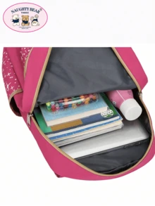 Star Pattern Combination Backpack, Convenient For School, Outdoor Travel, Shopping, School Bag, Preppy & School Bag Set For The First Day Of School, Fashion Bookbag With Pencil Pouch, Fashion School Backpack With Pencil Case ,University Bag - Black - View 5