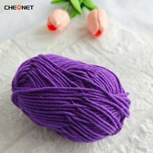 1团手工编织毛线，适合编织毛衣/背心和各种手工艺品，中等粗细毛线球，钩针编织套装，可用于制作帽子/围巾/钩针拖鞋