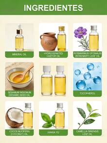 OUHOE Esencia y aceite de romero para el cuidado capilar: fórmula suave y sin alcohol de uso diario con una textura fresca y no irritante que suaviza y realza la belleza del cabello. Apto para todo tipo de cabello. - Esencia y aceite de romero para el cuidado del cabello - Ver 9