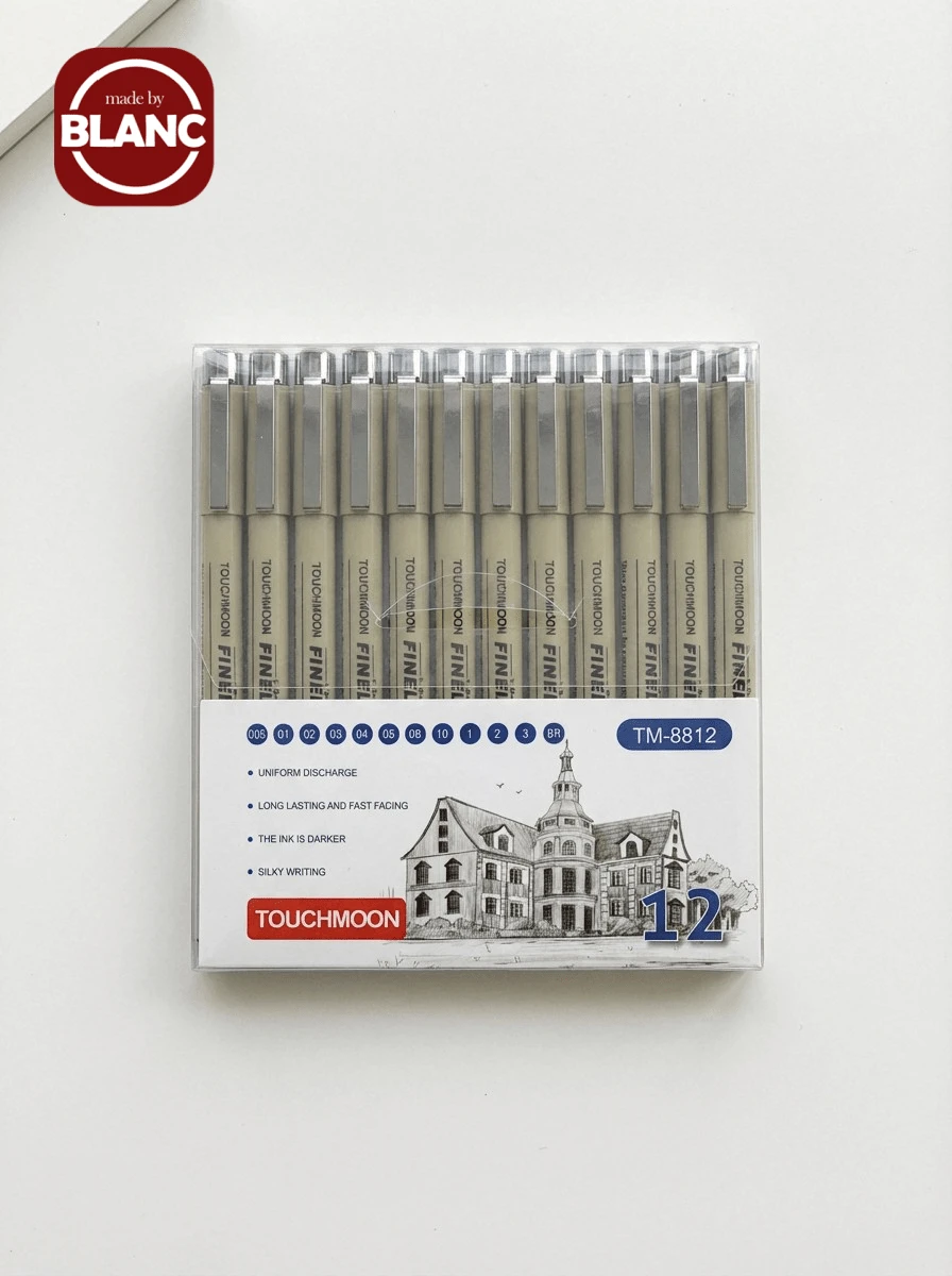 6/9/12pcs Drawing Pen Set With Black Ink, Fine Liner Pens Suitable For Sketching, Cartoon Drawing, Art Painting Back To School