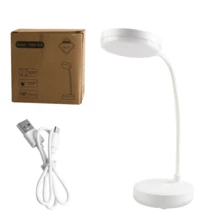 LED Desk Lamp With 3-Level Dimmer, Flexible Gooseneck, Eye-Caring Table Light, USB Powered, Switchable White To Warm Illumination, Ideal For Home Office Reading And Studying - White - View 11