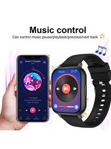 Reloj inteligente de alta definición con pantalla táctil completa para hombres y mujeres, realizar/recibir llamadas, cronómetro, modo deportivo, seguimiento de distancia, control remoto de cámara, control de música, notificación de mensajes, carga USB, reloj inteligente multifunción - Multicolor - Ver 8