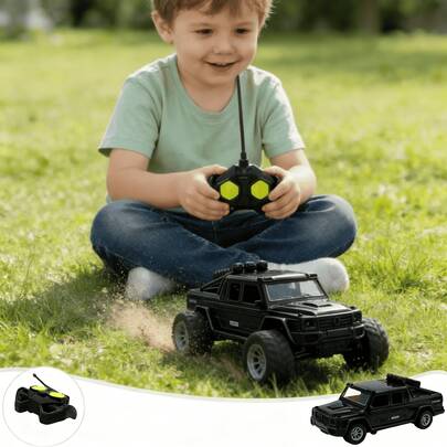 Coche teledirigido 4WD con luces LED, juguete de camión de monstruos para niños, regalos de cumpleaños, juegos de Halloween, juguetes antiestrés, coche de juguete divertido, regalos de Navidad