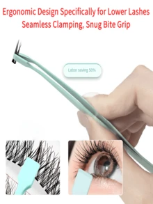 Multi-Functional Lash Applicator Tool & Eyelash Applicator Tool, Perfect Grooming Beauty Tool For Precise Lower Lash Application,Precision Stainless Steel Lower Lash Tweezers - Pro-Grade Eyelash Tweezers For Easy Lower Eyelash Extension Application, Versatile Lash Applicator Tool & Eyelash Applicator Tool, Essential Beauty Grooming Tool For Beginners & Pros,Stainless Steel Lower Lash Eyelash Tweezers - Precision Lash Tweezers For Professional Lower Eyelash Extensions - Multicolor - View 7