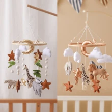 Handmade Baby Sheep & Star & Moon Bed Bell, Baby Mobile Crib, Cute Animal Shaped Toys, Educational, Improve Hand-Eye Coordination, Prevent Myopia, Nursery Room Decor, Mixed Colors, Newborn Rattle Toys, Best Gift For Parent-Child Interaction, Birthday, Christmas - Multicolor - View 2