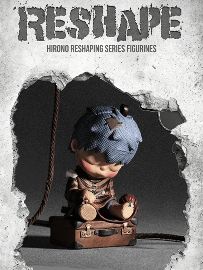  POP MART HIRONO Reconstruction Series Blind Box (9 Regular Designs + 1 Hidden Edition), Vintage Dark Industrial Style Collectible Figure Featuring Concrete-Inspired Cracked Texture, Heart-Shaped Broken Motif Background and Dual-Taus Designer Artistic Aesthetic for Desktop Display, Shelf Styling or Exhibition Decor, Ideal for Blind Box Collectors, Art Lovers and Dark Style Enthusiasts, A Unique Gift Choice for Birthdays, Christmas, Valentine’s Day or Special Occasions