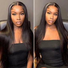 BINF Straight Human Hair Bundles Sweet Love In Every Strand 100% Unprocessed Virgin Straight Human Hair Weave Romantic Glow With Perfect Hair Straight Bundles Human Hair Extensions Love Anchored At Hair Tips Remy Virgin Raw Thick Straight Hair Bundles - #1B Straight Bundles - 查看 2