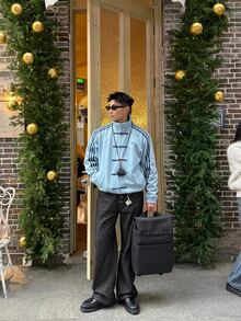 Adidas Originals CTT 3.1 SOFT New Chinese Style Mandarin Collar Striped Long Sleeve Jacket,