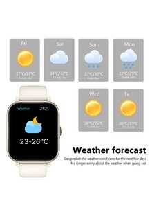 Reloj inteligente de alta definición con pantalla táctil completa para hombres y mujeres, realizar/recibir llamadas, cronómetro, modo deportivo, seguimiento de distancia, control remoto de cámara, control de música, notificación de mensajes, carga USB, reloj inteligente multifunción - Multicolor - Ver 5