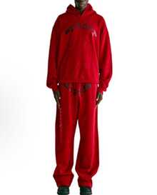 SP5DER Hoodie , SP5DER Print Streetwear Hoodie Pant Unisex Oversized ,Sweatshirt For Men Women , Rhinestone Hoodies Womens Mens Sportswear Set - Red/set - View 6