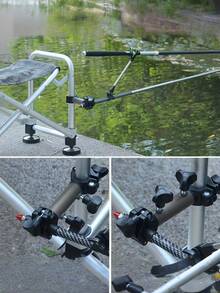 Multi-Functional Fishing Chair Stand, Can Be Used As Umbrella Stand, Fishing Rod Stand, Bait Tray Stand, Camping Umbrella Stand, Etc. Fishing Umbrella Stand, Camping Umbrella Connector - Multicolor - View 1