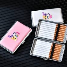 MY LITTLE PONY 1个100毫米香烟收纳盒，小马宝莉卡通可爱香烟盒，加长仿皮带，仿皮精致男士黑色香烟盒，女士简约香烟盒，高端节日礼物，数百种配件。 - 彩色 - 查看 2