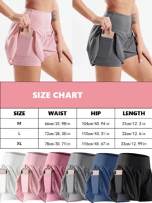 3-Pack Women'S Athletic Running Shorts, Workout Gym, Tennis Sports, Elastic Waist Quick Dry Sports Shorts, Yoga Shorts For Womens High Waisted Running Shorts Quick Dry Athletic Workout Shorts With With Phone Pockets, Highly Elastic, Sweat-Wicking, Quick-Drying Fabric - 深灰色 - 查看 2