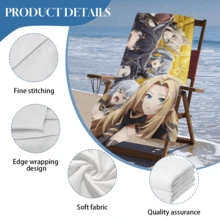 300g The Eminence In Shadow Beach Towel Bath Towel Multiple Sizes Sand Towel Soft Absorbent Quick Dry Lightweight UPF Sun Protection For Beach Pool Picnic Camping Travel Outdoor - trắng - Xem 6
