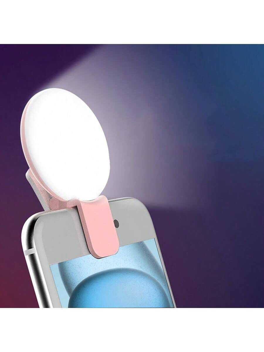 Mini Ring Light, Upgraded Small Clip-On Ring Light, Portable LED Phone Light, Adjustable Brightness - Multicolor - View 1