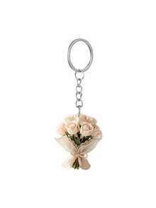 Elegant 2d Flat Acrylic Rose Bouquet Keychain,Lightweight Flower Key Ring,Valentine's Day Flower Bouquet Pendant,Fun Ornament, Backpack Accessory, Fashion Pendant, Home Decoration, For Car Decorations And Charms, Headphone Charms, Bag Charms, Accessory Gift, Perfect Gift For Family And Friends,Valentine's Day Gifts, Birthday Gifts, Party Gifts, Anniversary Gifts, Wedding Gifts - Multicolor - View 13