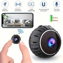1pc Intelligent Full HD 1080P Mini Wireless Camera Supports WiFi Connection, Has Motion Detection Function, Rechargeable Battery And USB Charging Function, Is Not Waterproof, Users Can View It In Real Time Anytime And Anywhere Through Remote Application, And Can Be Suitable For Indoor And Outdoor Environments-Very Suitable For Home Security Monitoring, Such As The Safety Care Of The Elderly, And Pets. - Black - View 2
