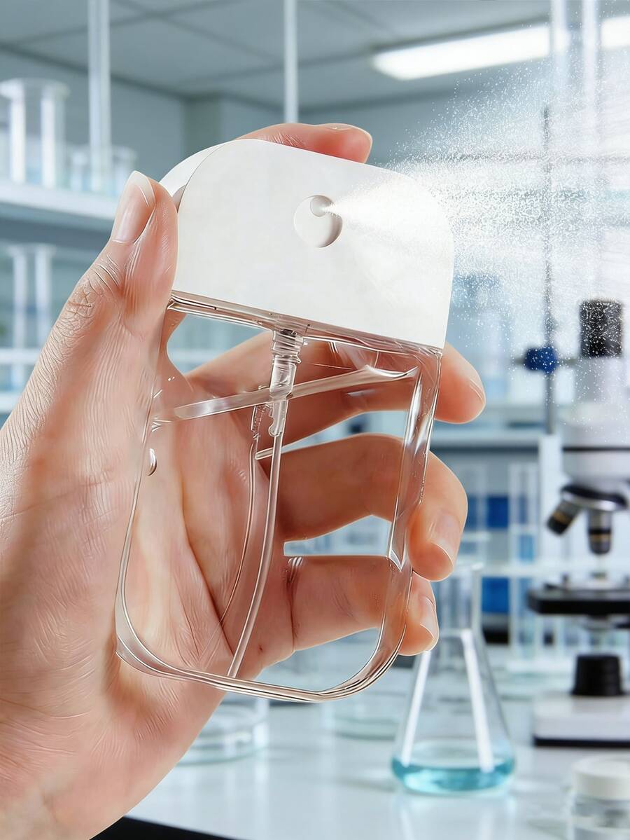 1.58盎司迷你喷雾瓶，细雾喷雾 - 透明，不含PVC，无香精，便携式旅行及化妆喷雾，适用于面部、植物、家居 - 耐用时尚设计，小巧便携，返校必备