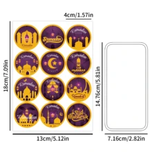 6 Sheets Ramadan Kareem Stickers, Eid Mubarak Gift Wrapping Labels, Self-Adhesive Paper Decals For Envelope Seals, Candy Bags, Gift Box Decor, Eid Ramadan Celebrations Party Decorations - Multicolor - View 2