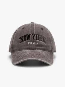 2pcs Vintage Embroidered Adjustable Hats, Unisex, Suitable For All Seasons, Ideal For Valentine's Day, Wedding, Christmas, Back To School, Father's Day, Outdoor Sports & Travel, Sun Protection, Versatile Gift, Available In Black, Pink, Purple, Yellow, Casual Headwear, Men's Caps - Black+Gray - View 12