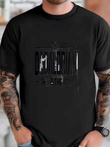 Mens Star Dad Shirt  ,Dadalorian Graphic Tee,  Mandalorian-Inspired Father's Day Shirt (With 4 Style ) T-Shirt - 黑色 - 查看 1