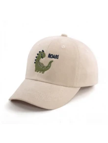 1 pieza Gorra de béisbol con dinosaurio bordado para niños, gorra de protección solar de moda y versátil para niños y niñas - 1PC - Ver 12