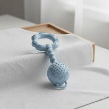 1 pieza Juguete de sonajero de silicona, Juguete calmante para bebés, Material de silicona, Sonajero de silicona, Entrenamiento de agarre para bebés, Juguete de sonajero, Sonajero educativo adecuado para niños y niñas - Multicolor - Ver 8