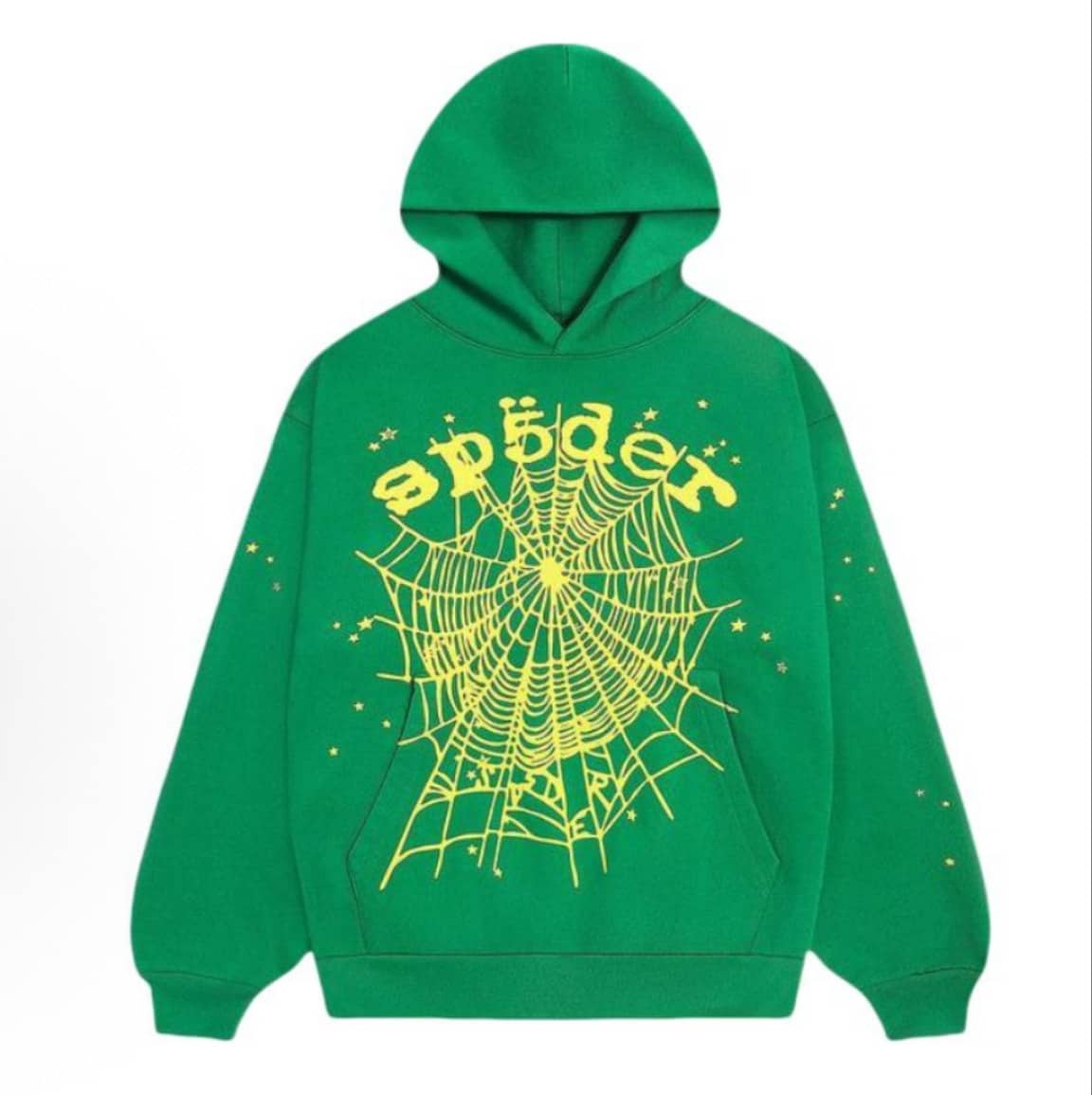SP5DER Hoodie Spider Print Streetwear Unisex Oversized ,Sweatshirt For Men Women - màu xanh lá - Xem 1