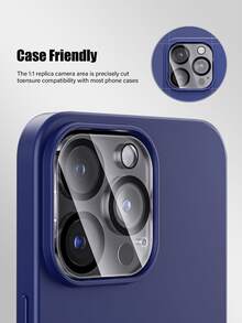 4pcs Compatible With Apple Models 1:1 3D Lens Protector Film, Fits 11/12/13Pro Msx/14pro Max/15pao Ma/16/16pro/16plus/16pro Max/16e/17/17 Air/17 Pro/17 Pro Max Full Series, Anti-Scratch, Anti-Drop Applicable To Daily Shield, Office, Home Phone Camera Cover Waterproof Shockproof Anti-Fall Scratch Resistant - Clear - View 5