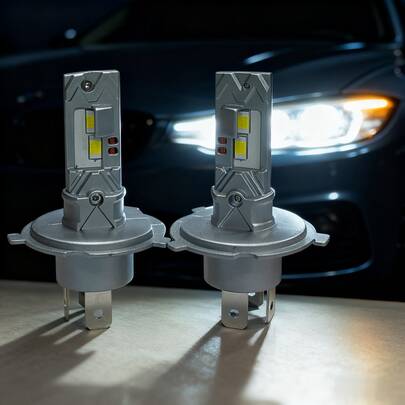 YERBW 1:1 Halogen Bulb LED Headlight H1 H3 H4 H7 H11 9005 Fanless Car Lamp 12V-24V 35W High Wattage High Lumens Suitable For All Vehicles