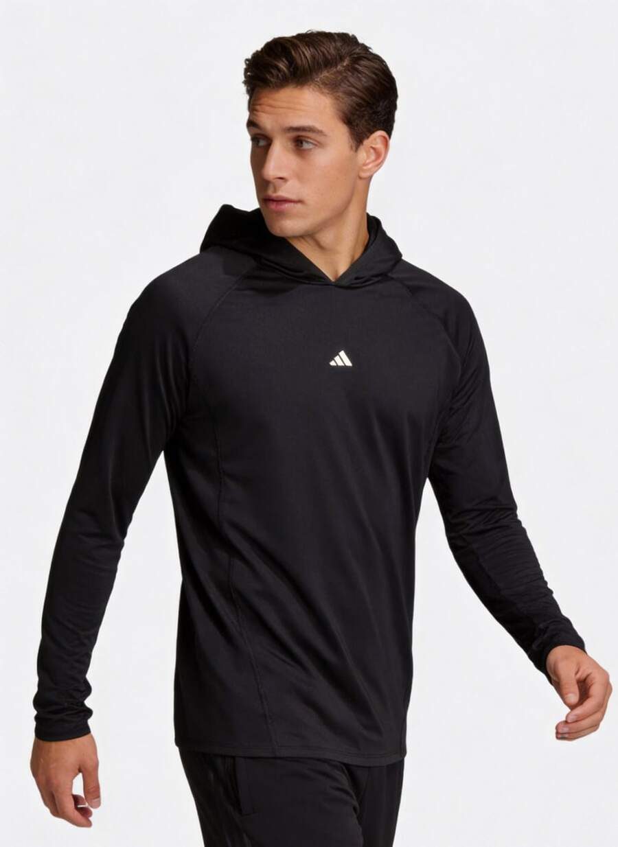 adidas BASKETBALL BB ACT GFX SS M 柔軟舒適籃球運動連帽衛衣 男款