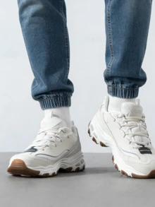 Skechers D'LITES Series Lightweight Shock Absorbing Casual Outdoor/Travel Men's Shoes 52675-OFWT - Milky - View 2