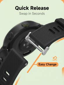 一套硅胶表带，兼容 Garmin Forerunner 55，20mm 柔软硅胶材质，也适用于 Forerunner 158/645/245/Venu/Watch Active 2/Galaxy Watch 4 42MM，同时兼容其他 20mm 表带，男女皆宜。 - 20mm - 查看 4